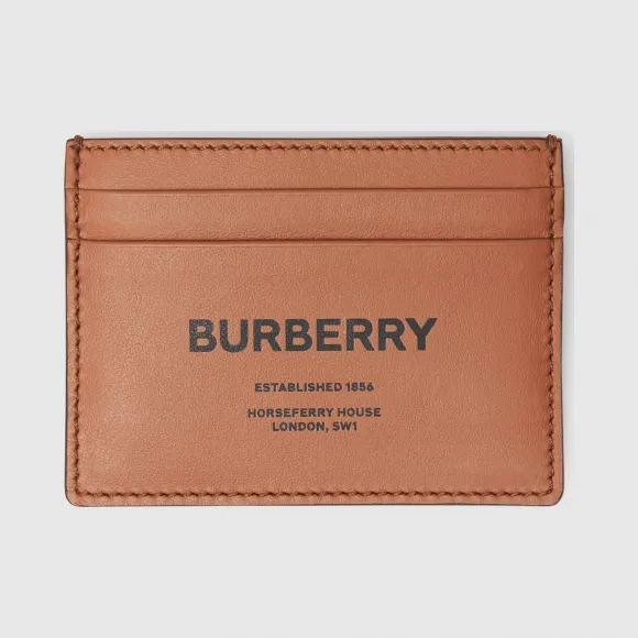 博百利/Burberry 男士 Horseferry 印花皮革卡片夹 (麦芽棕) 80146981
