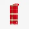 博百利/Burberry 女士 经典格纹羊绒围巾 (红色)  80164021