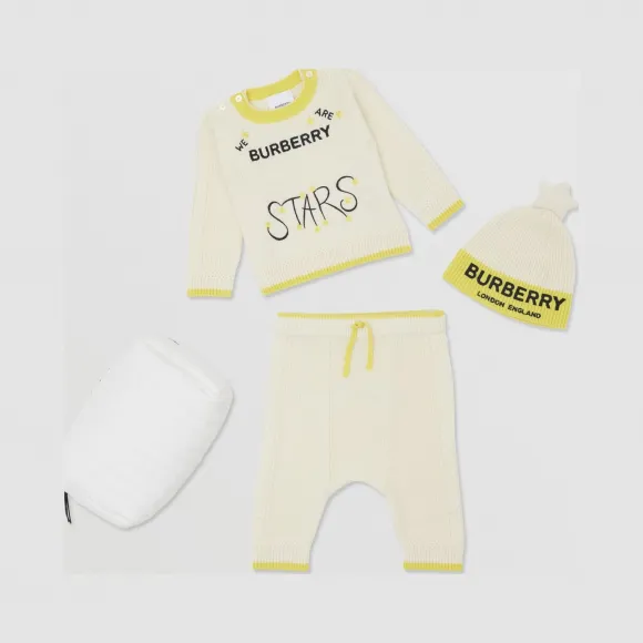 博百利/Burberry 童装 星辰图案羊绒混纺三件套婴儿礼品套装 (象牙色) 80212361