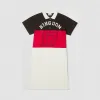 博百利/Burberry Kingdom 印花平织棉质 Polo 衫式连衣裙 (黑色)  80222131