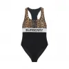 博百利/Burberry Logo与豹纹细节连体泳衣 80246641