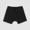 博百利/Burberry 徽标带饰棉质抽绳短裤 (黑色)  80279121