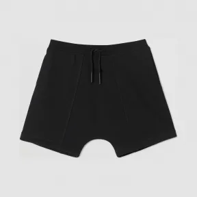 博百利/Burberry 徽标带饰棉质抽绳短裤 (黑色)  80279121