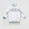 博百利/Burberry 网眼徽标棉质针织裙 (白色)  80284221