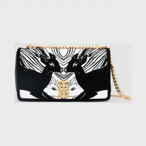 博百利/Burberry Lola – 小号鹿图案植绒皮革萝纳包  P80296001