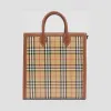 博百利/Burberry 男士 中号 Vintage 格纹涂层帆布托特包  80299811