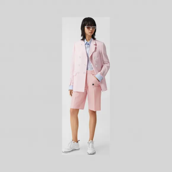 博百利/Burberry 女士 口袋细节鞣纹羊毛量裁短裤  80310481
