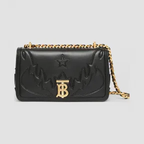 博百利/Burberry 女士 Lola – 小号缉明线装饰皮革萝纳包  80313321