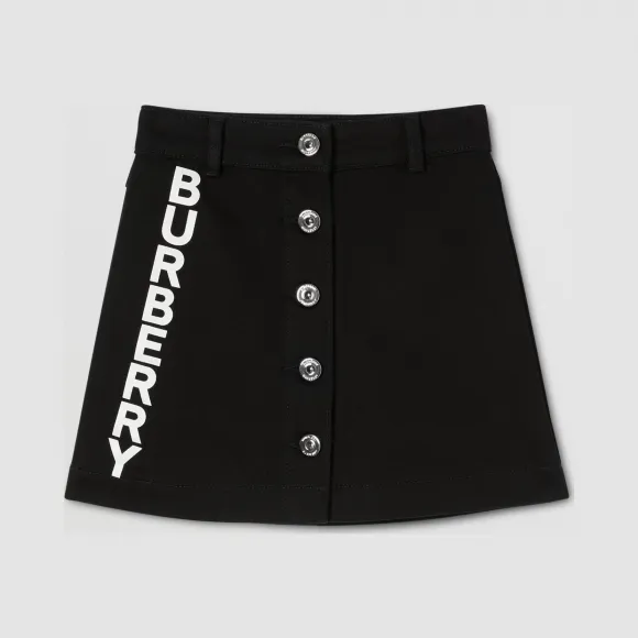博百利/Burberry 儿童 徽标印花日本牛仔半裙  80327371