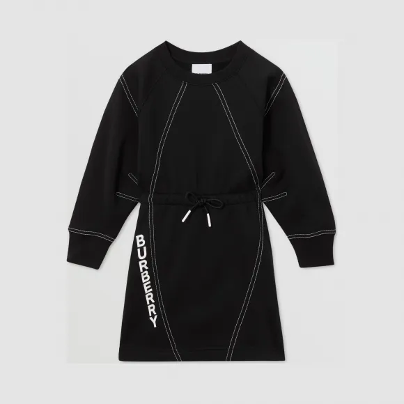 博百利/Burberry 儿童 长袖徽标印花棉质连衣裙  80328271