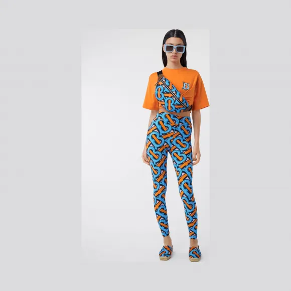 博百利/Burberry 女士 专属标识印花弹力尼龙紧身裤  80331821