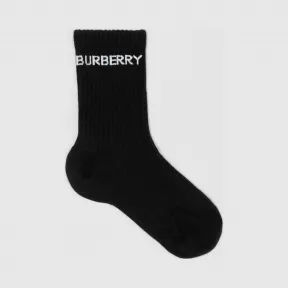博百利/Burberry  徽标嵌花功能性弹力棉袜  80343491