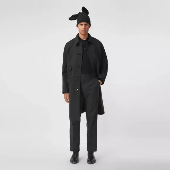 博百利/Burberry 格纹棉质量裁九分裤 (炭灰色) - 男士 80442971