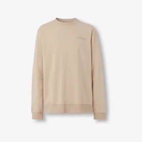 博百利/Burberry 徽标印花弹力棉质运动衫 (柔黄褐色) 80626241