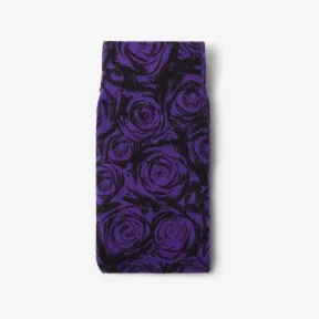 博百利/Burberry 玫瑰图案羊毛混纺连裤袜 (皇室紫) - 女士 80766291