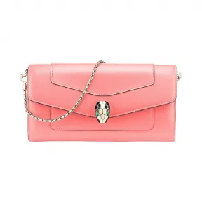 宝格丽/Bvlgari 粉橙色 牛皮 女士 单肩包 288837