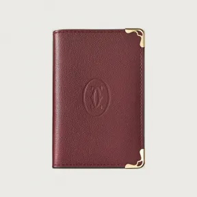 卡地亚/Cartier L3001574 - 4信用卡皮夹 Must de Cartier系列 酒红色 小牛皮 - 酒红色小牛皮 金色饰面