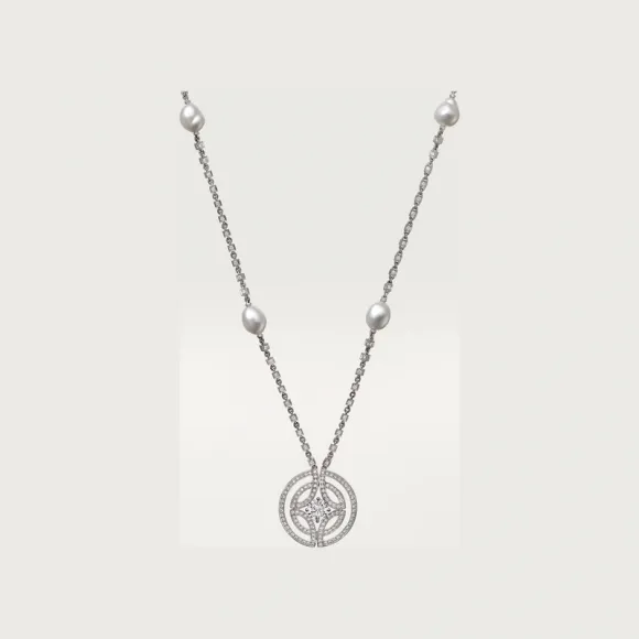 卡地亚/Cartier N7424216 Galanterie de Cartier项链 18K白金 白金 养殖珍珠 钻石 