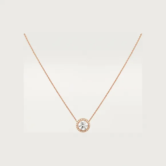 卡地亚/Cartier N7424273 - Cartier Destinée吊坠项链 镶嵌圆形明亮式切割钻石 铺镶钻石  18K玫瑰金 - 玫瑰金 钻石
