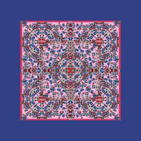 卡地亚/Cartier OS000050 “Tutti Frutti水果锦囊”风格方巾 90 粉红色斜纹真丝 