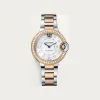卡地亚/Cartier W3BB0023 - Ballon Bleu de Cartier卡地亚蓝气球腕表 33毫米 精钢色 - 玫瑰K金 自动上链 - 33毫米 自动上链机械机芯 18K玫瑰金与精钢 钻石