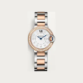 卡地亚/Cartier W3BB0025 - Ballon Bleu de Cartier卡地亚蓝气球腕表 28毫米 精钢色 - 玫瑰K金 石英 - 28毫米表款 18K玫瑰金 精钢 钻石