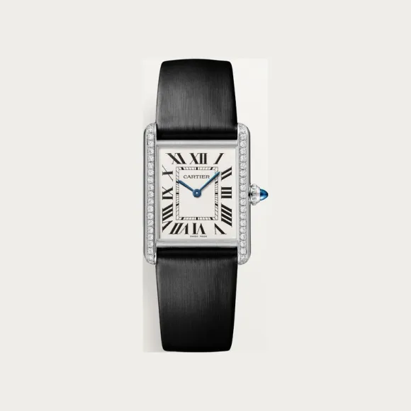 卡地亚/Cartier W4TA0017 Tank Must 腕表 大号款 精钢 石英 大号表款 石英机芯 精钢 钻石 皮表带 
