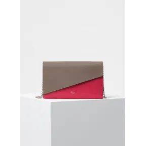 思琳/Celine  Diagonal大号大象灰光滑小羊皮链条翻盖包 109053AZ9.24HB