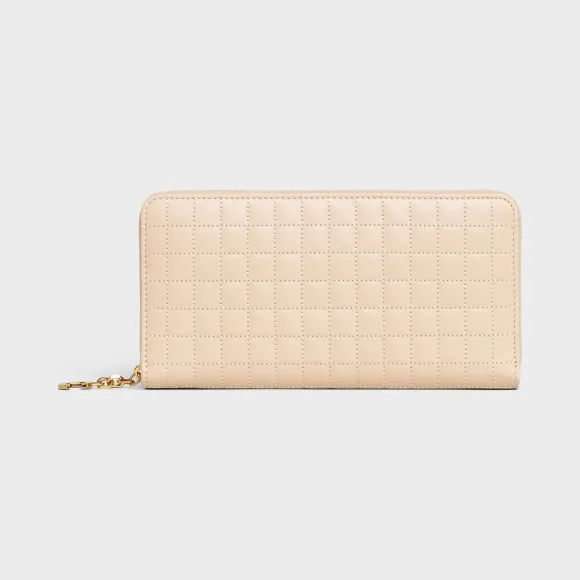 思琳/Celine 女士 C Charm大号绗缝小牛皮拉链钱包 10B553BFL.03ND