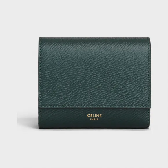 思琳/Celine 女士 小号粒面小牛皮三折钱包 10B573BEL.31AN