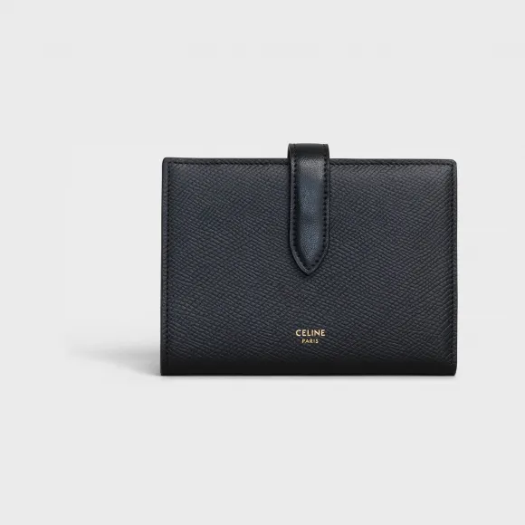 思琳/Celine 女士 中号粒面小牛皮饰带钱包 10B643BFP.10BL