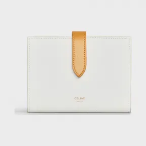 思琳/Celine 女士 中号双色粒面小牛皮饰带钱包 10B643BRU.01IO