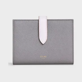 思琳/Celine 女士 中号双色粒面小牛皮饰带钱包 10B643BRU.10PP