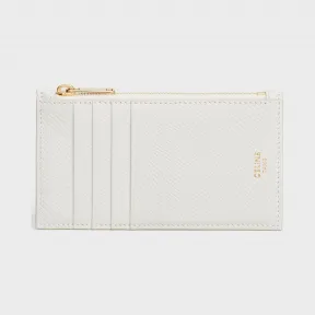 思琳/Celine 女士 短款粒面小牛皮拉链卡包 10B683BEL.01BC