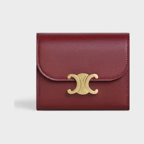 思琳/Celine 女士 小号亮泽光滑小羊皮翻盖钱包 10D783BZG.28LB