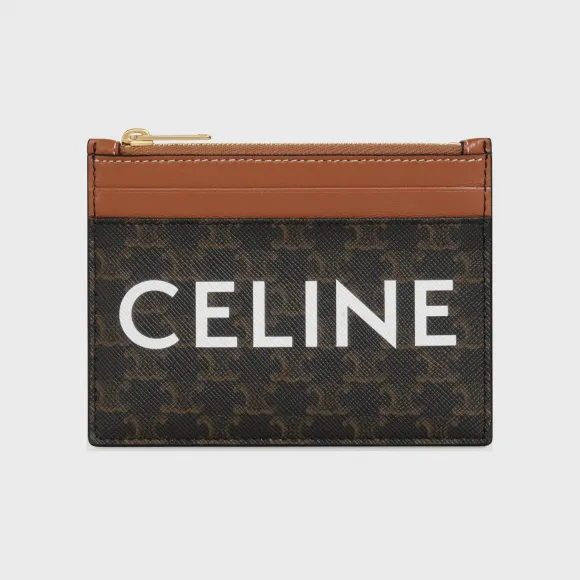 思琳/Celine CELINE印花Triomphe人造革和羊皮革拉链包 10F672CQ6.04LU