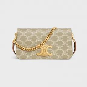 思琳/Celine MULTIPOCHETTE标志印花牛皮革迷你手袋 10L972FI6.02GR