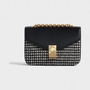 思琳/Celine 女士 中号C斜纹软呢包和闪亮小牛皮 187252BPF.38NO