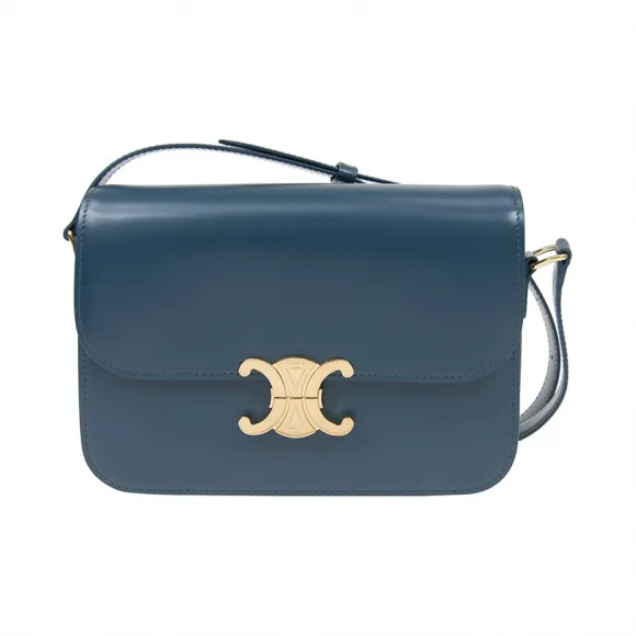 思琳/Celine   蓝色 牛皮 手提包 187363BF4.07PO