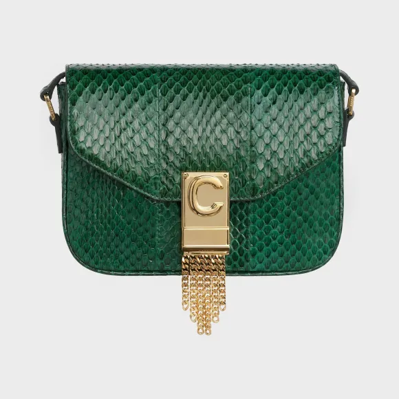 思琳/Celine 女士 C Bag 小号饰流苏水蛇皮手袋 188504BET.30MA