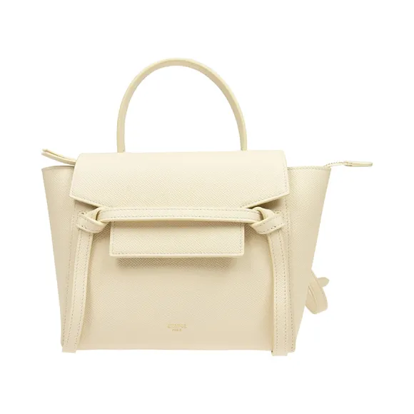思琳/Celine 女性 袖珍型 BELT 米白色 牛皮 手提包 189003ZVA.01CR