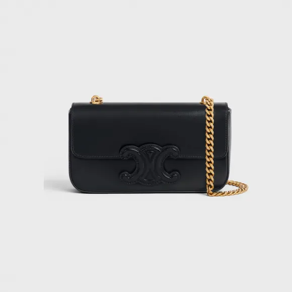 思琳/Celine TRIOMPHE亮泽牛皮革链条肩背包 199243BF4.11AN