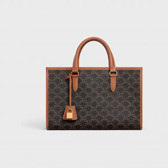 思琳/Celine 女士 CABAS标志印花牛皮革横款迷你手袋 199742BZJ.01BC