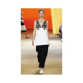 思琳/Celine  荧光白人造丝和真丝混纺吊带背心 20BG96464.01OP