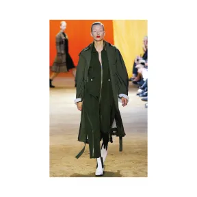 思琳/Celine  墨绿色人造丝缎连身裤 21P505278.31XB