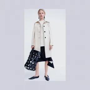 思琳/Celine  米白色水洗厚棉布无袖毛衫 23BY56803.01OW