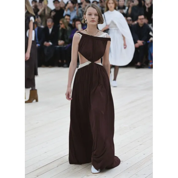 思琳/Celine  赤褐色人造丝针织连衣裙 26Y577071.19AU