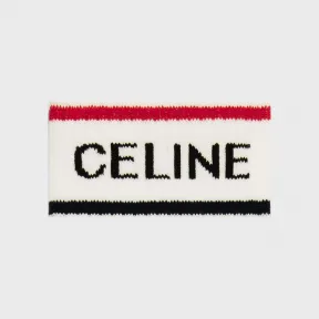 思琳/Celine 男士 CELINE条纹棉袜 - 纯白色 / 红色 2A00Q035N.27WR