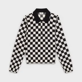 思琳/Celine 男士 格子印花羊毛Polo衫 2A364997D.38OW