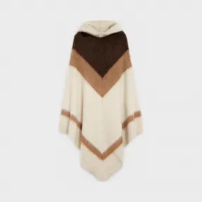 思琳/Celine 女士 “Fair Isle”图案羊驼毛披风 2A957302H.01OD